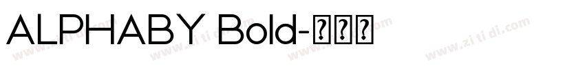 ALPHABY Bold字体转换